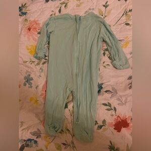 Soft Aqua Kids Footed Onesie